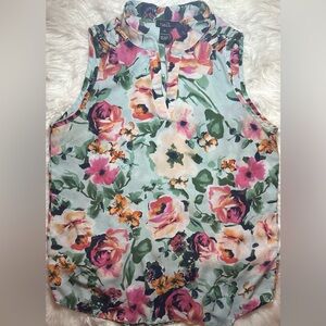 Floral Sleeveless Top - Multicolor